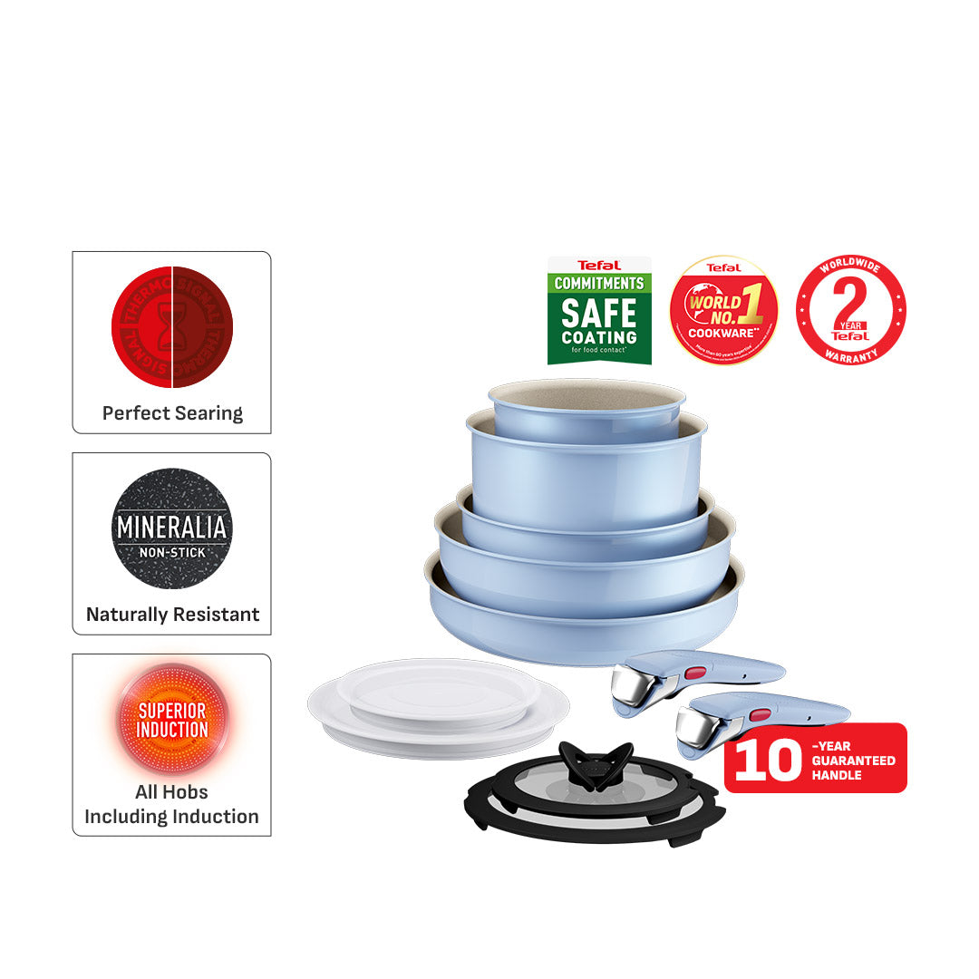 Tefal Ingenio Serenity 11pcs Set (Blue / Pink)