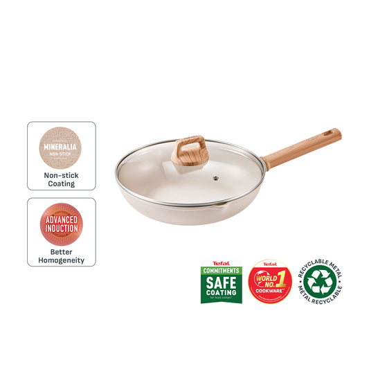 Tefal Cookware Cristalia Plus Wokpan 30cm w/Lid
