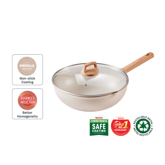 Tefal Cookware Cristalia Plus Frypan 26cm w/Lid