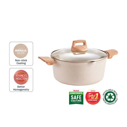 Tefal Cookware Cristalia Plus Stewpot 20cm w/Lid