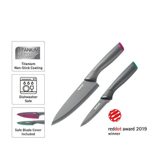 Tefal Fresh Kitchen 2 Pc (Chef 15cm + Santoku 12cm)