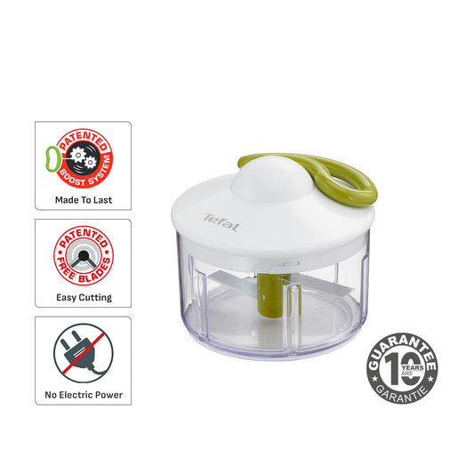 Tefal 5" Manual Chopper 500ml (White & Green) (Euro Ver)
