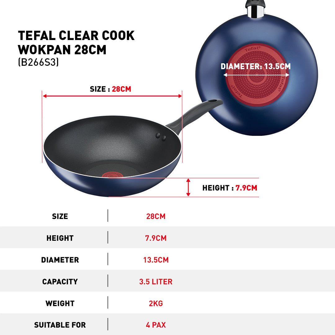 Tefal  Clear Cook 3-PC set (FP26+WP28+Small Spatula)