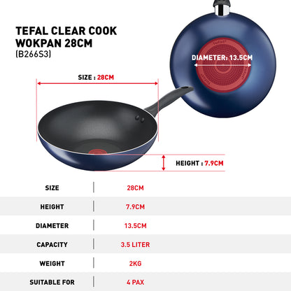 Tefal  Clear Cook 3-PC set (FP26+WP28+Small Spatula)
