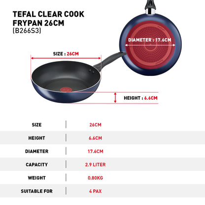 Tefal  Clear Cook 3-PC set (FP26+WP28+Small Spatula)