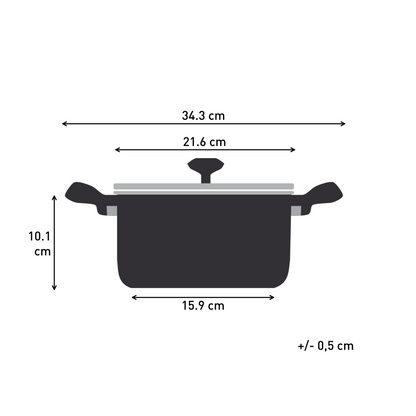 Tefal Starter 6pcs Set (SP16cm + STW20cm + STW24cm w/lid )
