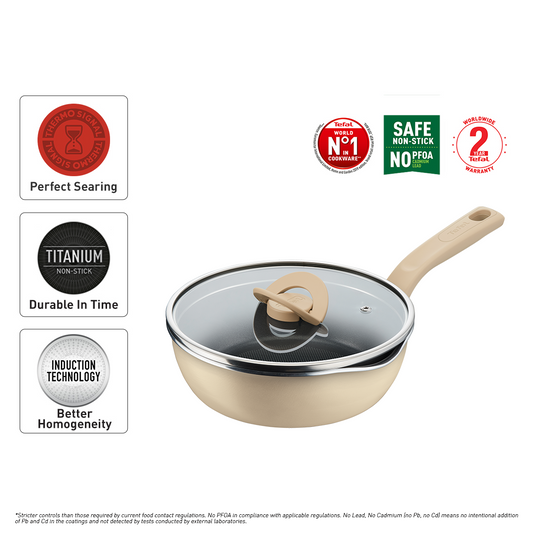 Tefal One-Pick-Pot Pan 22cm (Beige)