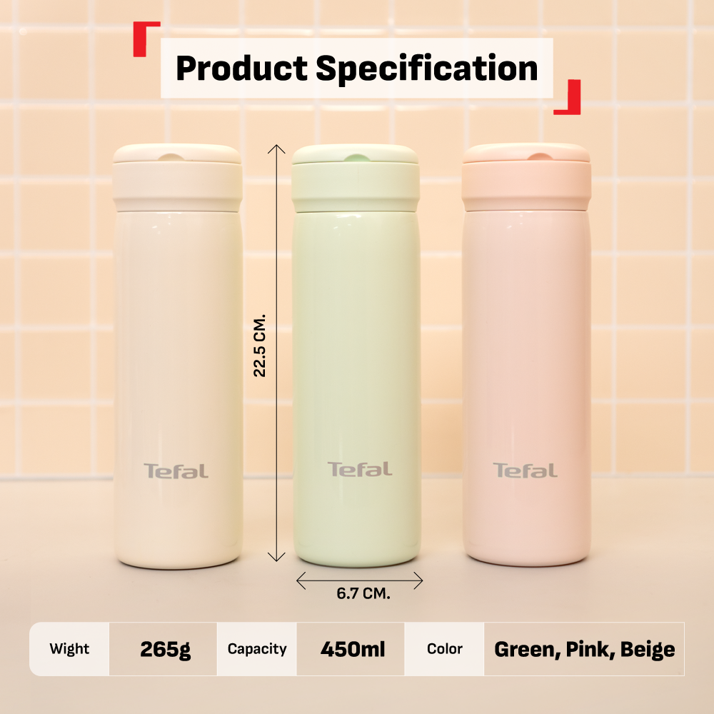 Tefal Mobility Hydration Bottle 450ml