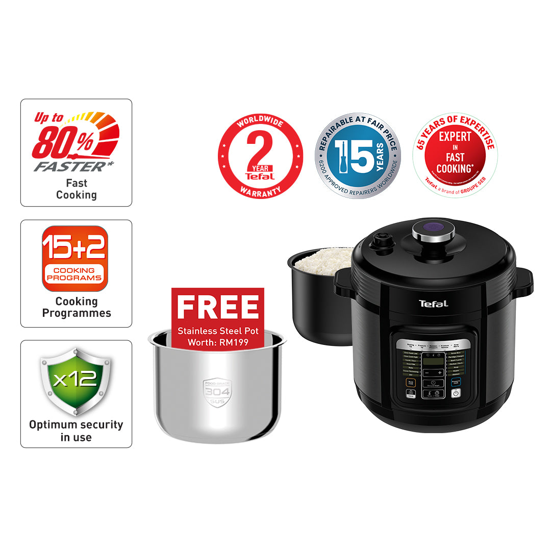 Tefal Home Chef Smart Multicooker + Inner Pot CY601D + XA622D