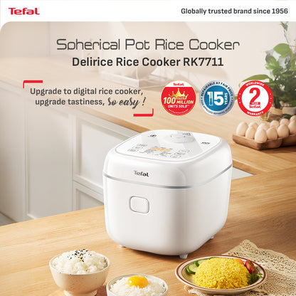 [Online Exclusive] Tefal Delirice Fuzzy Logic Rice Cooker 1.8L RK7711