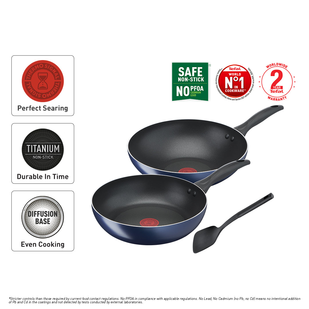 Tefal  Clear Cook 3-PC set (FP26+WP28+Small Spatula)