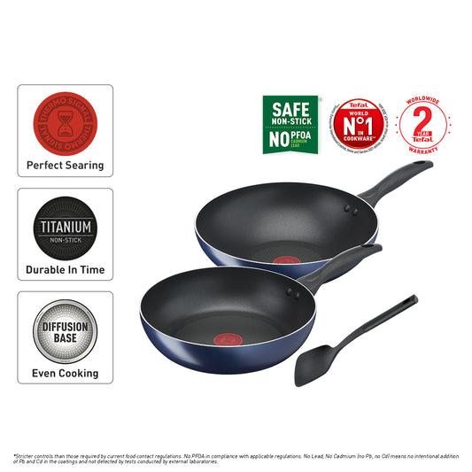 Tefal  Clear Cook 3-PC set (FP26+WP28+Small Spatula)