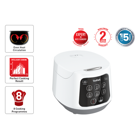 Tefal Easy Rice Compact Fuzzy Logic Rice Cooker 1.0L RK7301 (5.5 Cups)