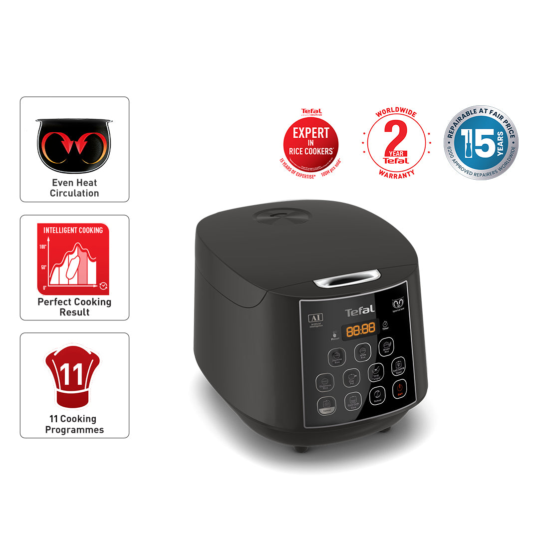 Tefal Easy Rice Fuzzy Plus Logic Rice Cooker 1.8L RK736B (10 cups)