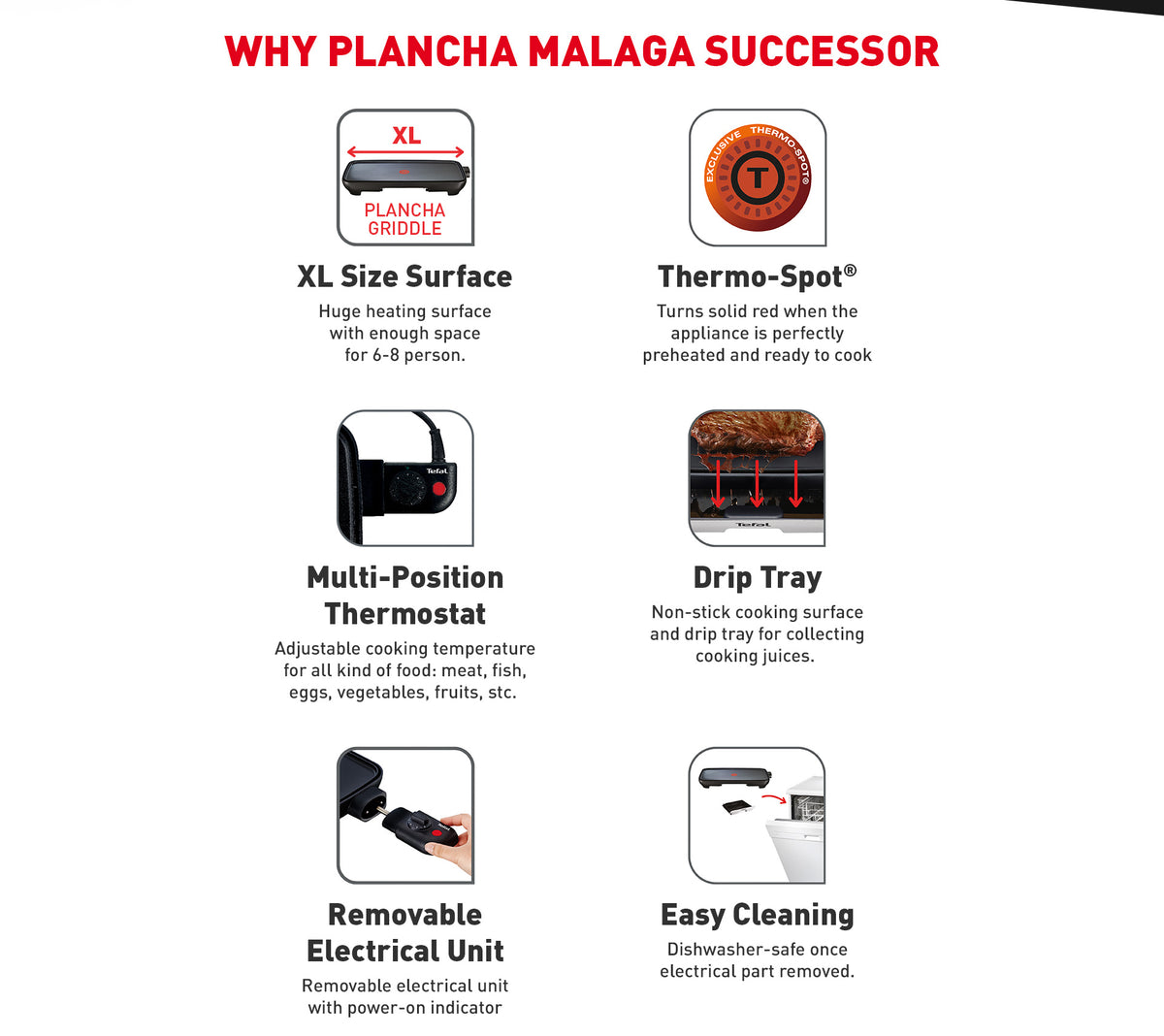 Tefal Plancha Malaga Sucessor CB5038