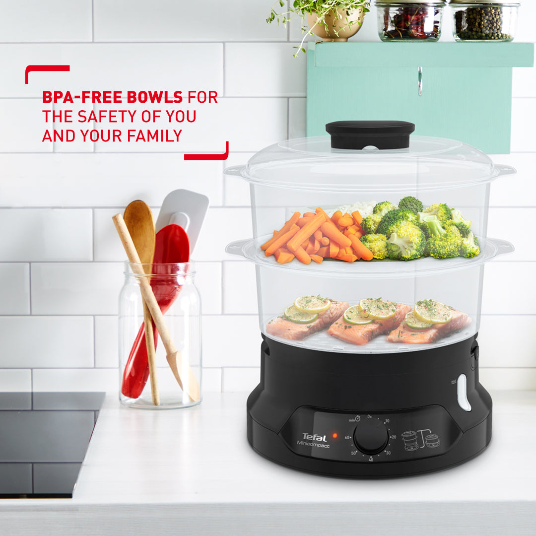 Tefal Minicompact Steamer (BPA Free) VC1398