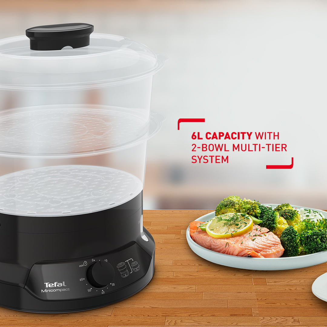 Tefal Minicompact Steamer (BPA Free) VC1398