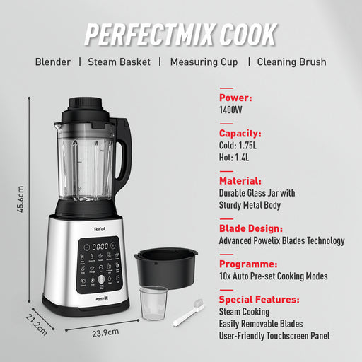 Tefal PerfectMix Cook & Steam Blender BL83