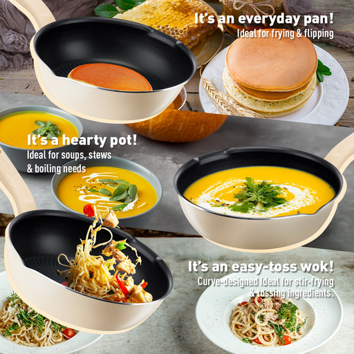 Tefal One-Pick-Pot Pan 22cm (Beige)