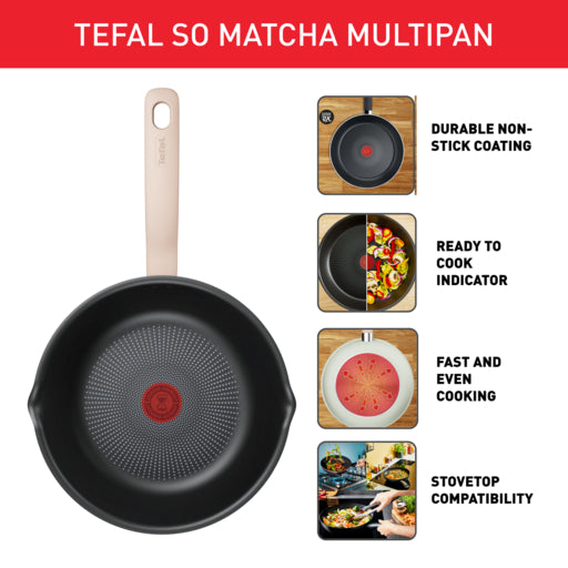Tefal So Matcha Deep Frypan 24cm
