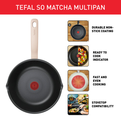Tefal So Matcha Deep Frypan 24cm
