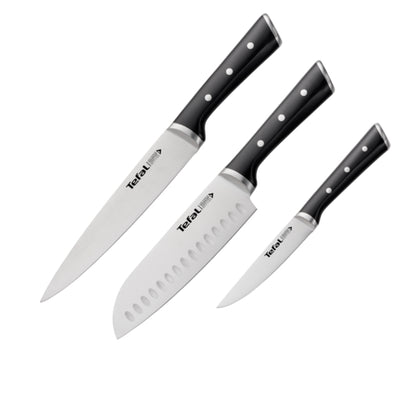 Tefal Ice Force 3 Pc Set (Slicing + Santoku + Utility)