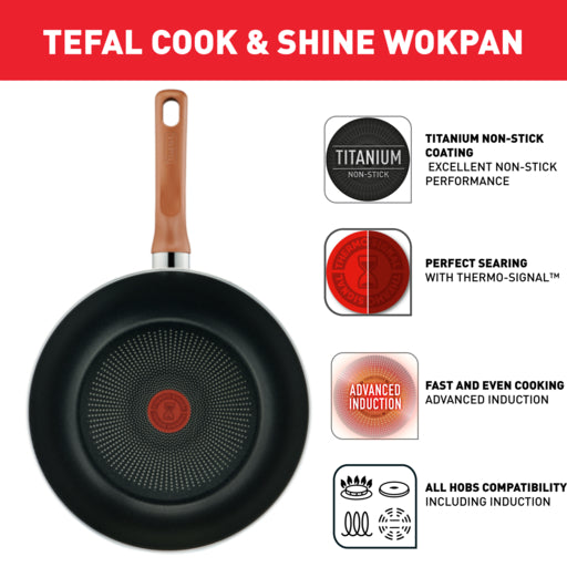 Tefal Cook & Shine Wokpan 24cm