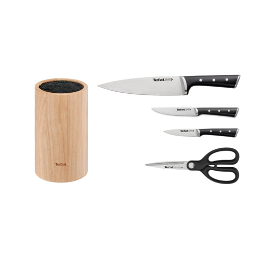 Tefal Ice Force 5 Pc S2t (Chef + Utility + Paring + Scissors + Block))