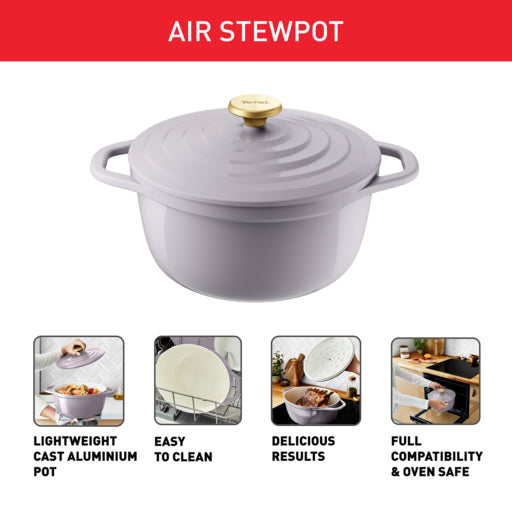 Tefal Air Stewpot 24cm W/Lid (Grey)
