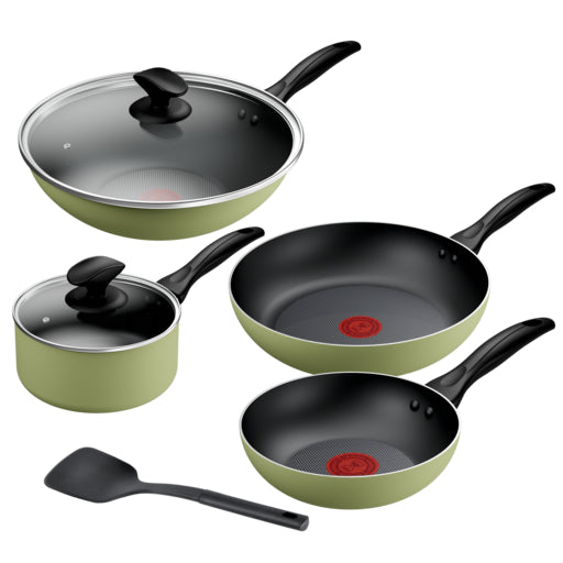 Tefal Quickchef 7 Pcs Set Moringa (Green)