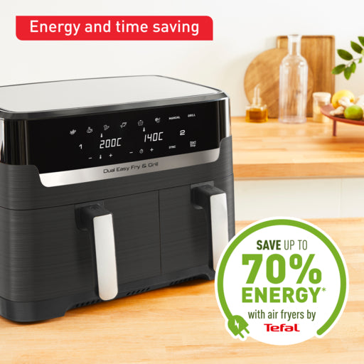 Dual Easy Fry & Grill Air fryer 8.3 L / 2.2kg Coal Grey