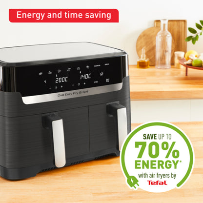 Dual Easy Fry & Grill Air fryer 8.3 L / 2.2kg Coal Grey