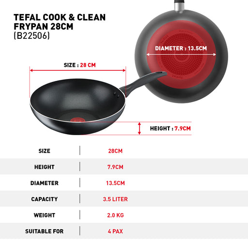 Tefal Cook & Clean 4 Pcs Set (SCP + WP + Small Spatula)