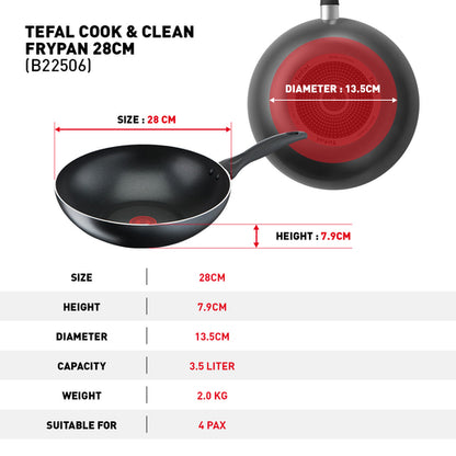 Tefal Cook & Clean 4 Pcs Set (SCP + WP + Small Spatula)