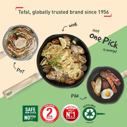 Tefal One-Pick-Pot Pan 22cm (Beige)