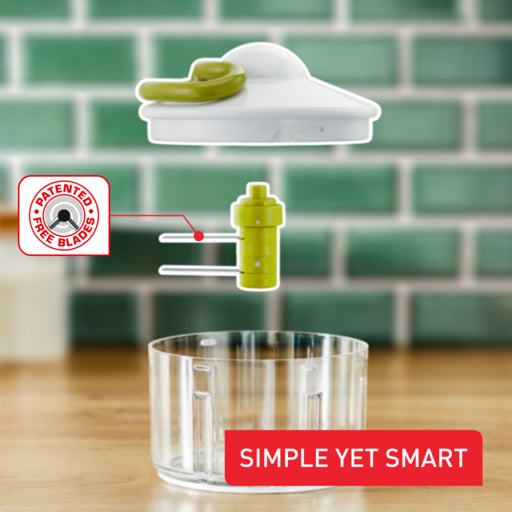 Tefal 5" Manual Chopper 500ml (White & Green) (Euro Ver)
