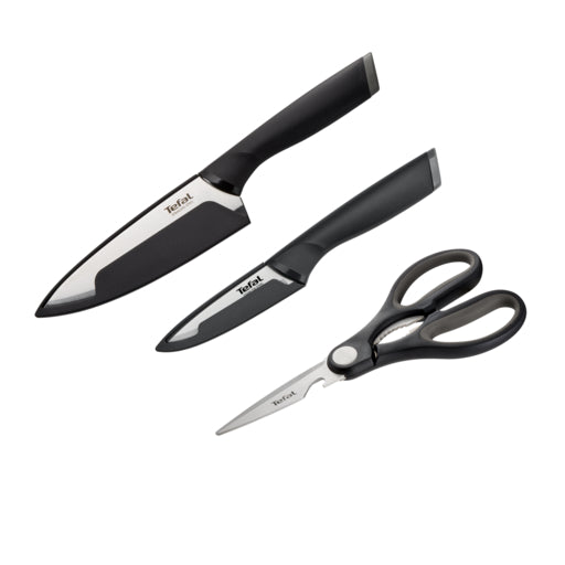 Tefal Comfort Knives 3-PC Set (Pairing 9cm + Chef Knife 15cm + Shears)