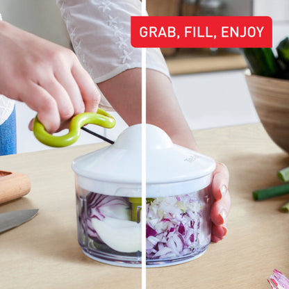 Tefal 5" Manual Chopper 500ml (White & Green) (Euro Ver)