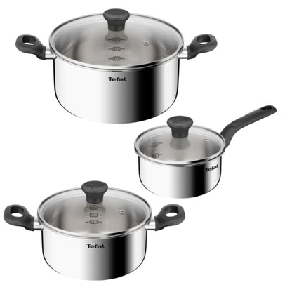 Tefal Starter 6pcs Set (SP16cm + STW20cm + STW24cm w/lid )