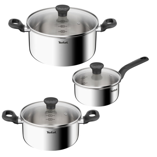 Tefal Starter 6pcs Set (SP16cm + STW20cm + STW24cm w/lid )