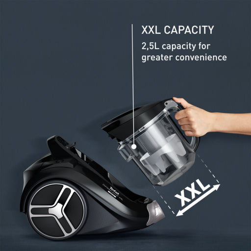 Compact Power XXL Bagless Vacuum Cleaner, Animal Kit, 900 W Max Low Consumption Motor, Advanced 3-Level Cyclonic Filtration