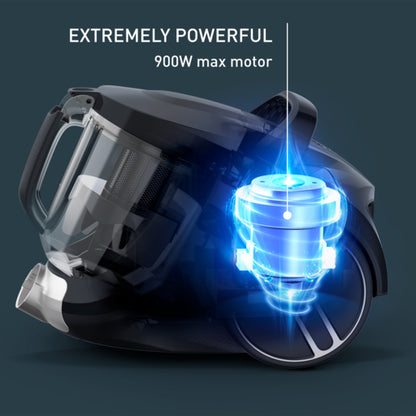 Compact Power XXL Bagless Vacuum Cleaner, Animal Kit, 900 W Max Low Consumption Motor, Advanced 3-Level Cyclonic Filtration