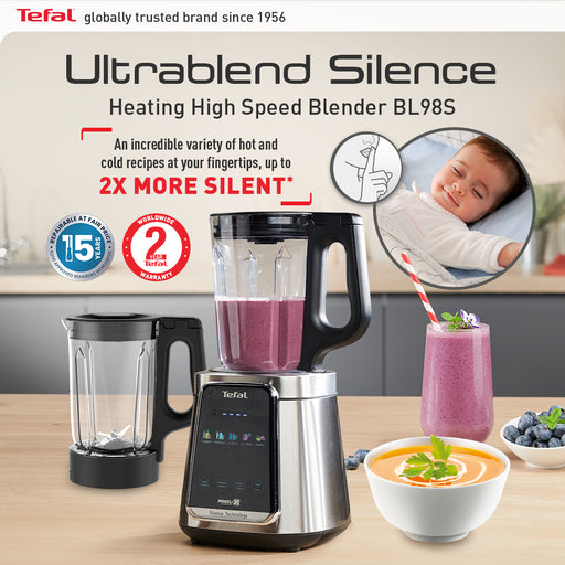 Tefal Ultrablend Silence Heating High Speed Blender BL98S