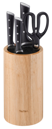 Tefal Ice Force 5 Pc S2t (Chef + Utility + Paring + Scissors + Block))