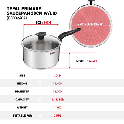 Tefal Primary Saucepan with lid 20cm