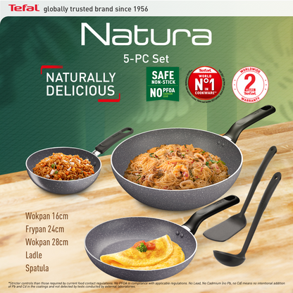 Tefal Natura 5-Piece Set (WP28, WP16, FP24, Ladle & Spatula)