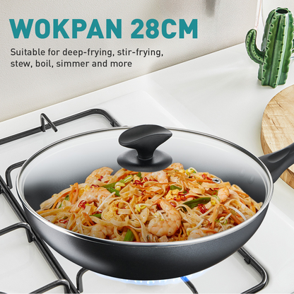 Tefal Cook & Clean Wokpan with lid 28cm