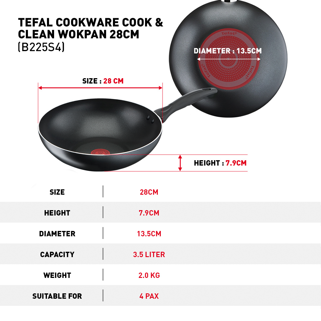Tefal Cook & Clean 4 Pcs Set (SCP + WP + Small Spatula)