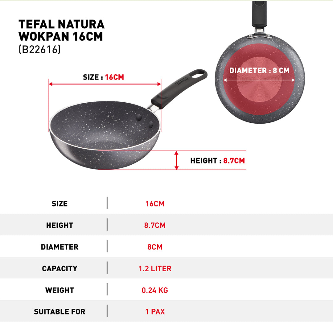 Tefal Natura 5-Piece Set (WP28, WP16, FP24, Ladle & Spatula)