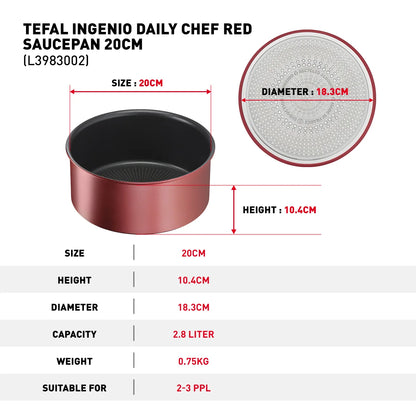 Tefal Ingenio Daily Chef Saucepan 20cm